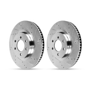 Front slotted and drilled sport brake rotors for Lumina 2008-2009 CR8