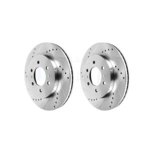 Slotted and Drilled Sport Brake Rotors for Mitsubishi Pajero (2007-2024) - Full Set