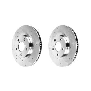 Slotted and drilled sport brake rotors for Lexus ES350 / RX 2013-2018 - Full set