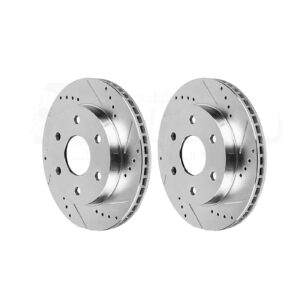 Front slotted and drilled sport brake rotors for Nissan Armada / Infiniti QX 2007-2024