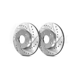 Slotted and Drilled Sport Brake Rotors for Dodge Challenger/Charger/Chrysler 300 (2005-2024) 6-Cylinder - Full Set